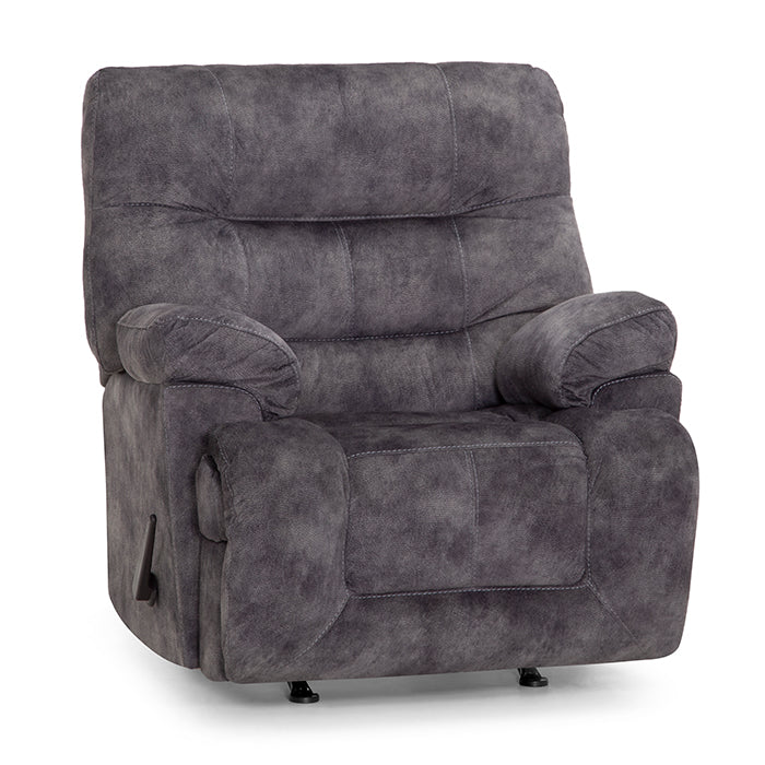 4585 Snuggler Rocker Recliner in 1616-05 Quiet Riot Charcoal by Franklin
