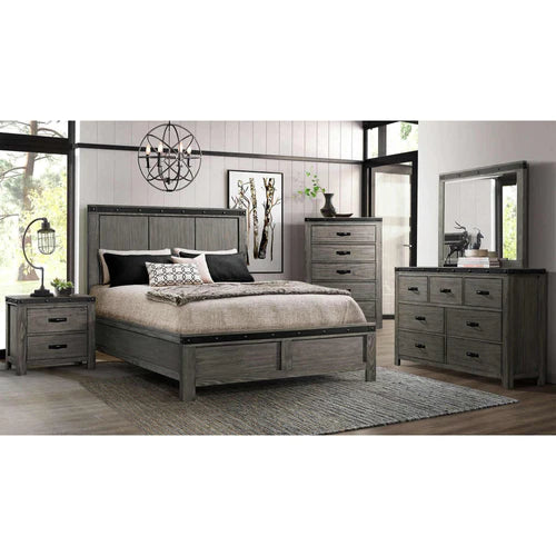 Elements International Wade Gray Bedroom Collection