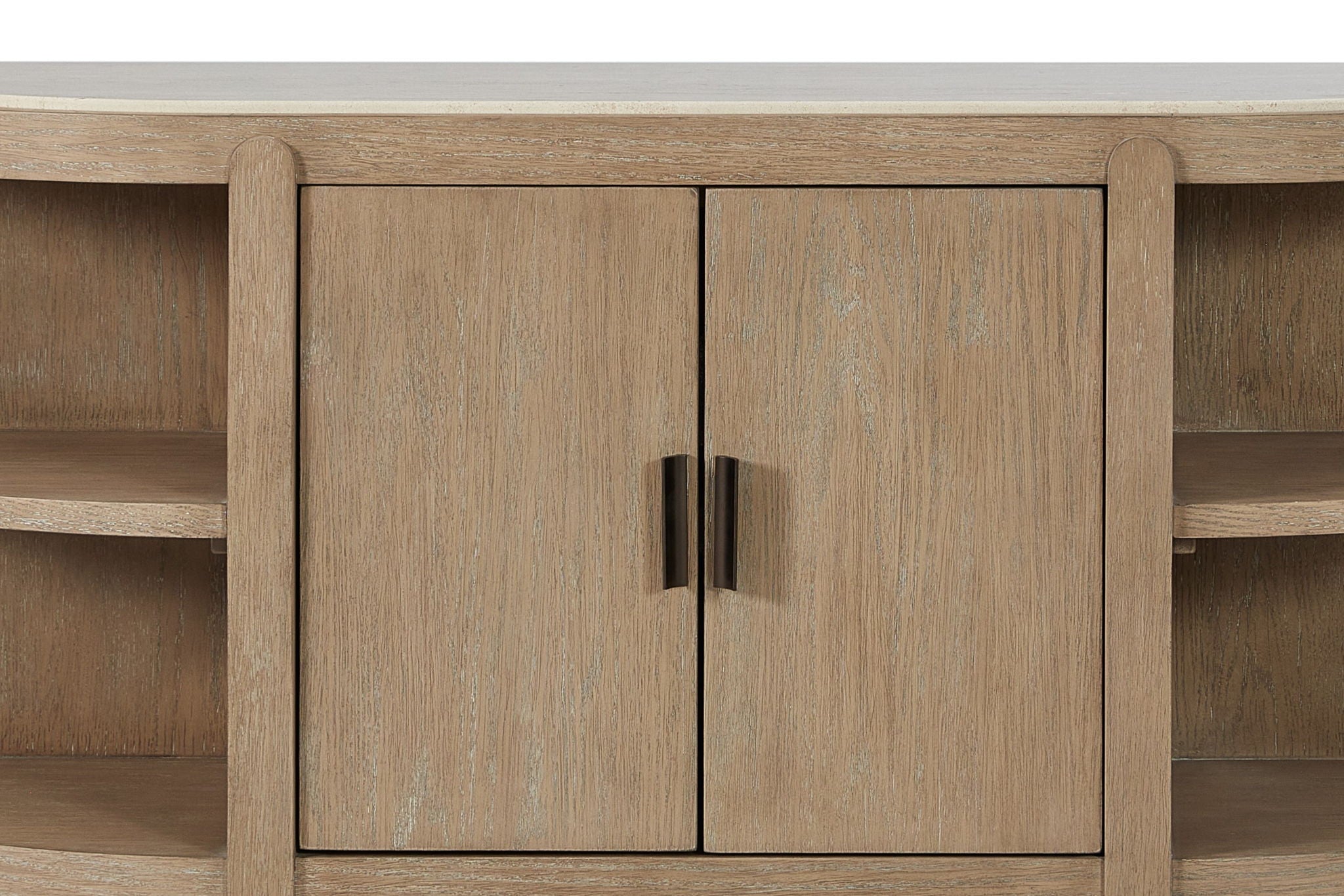 Trilogy - 2-Door Console Table With Marble Top - Toffee