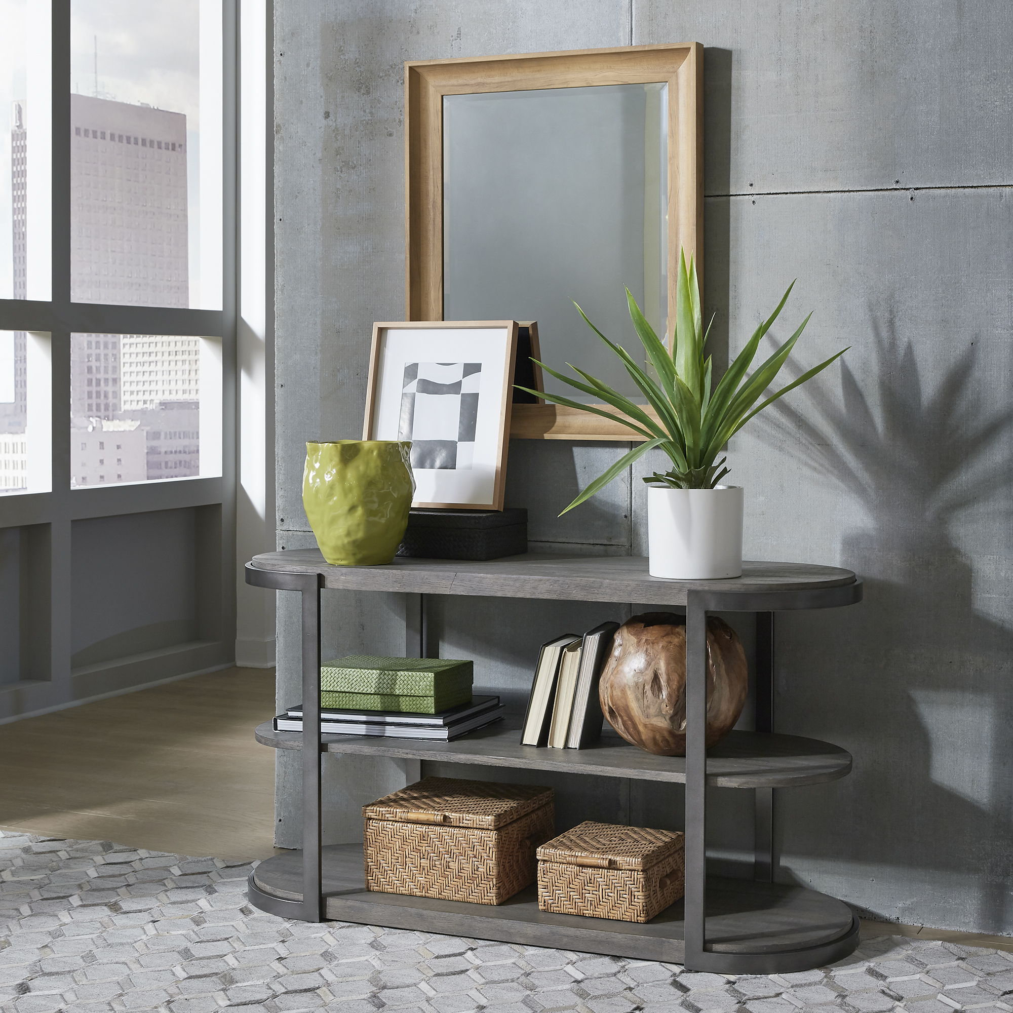 Modern View - Sofa Table - Dark Gray