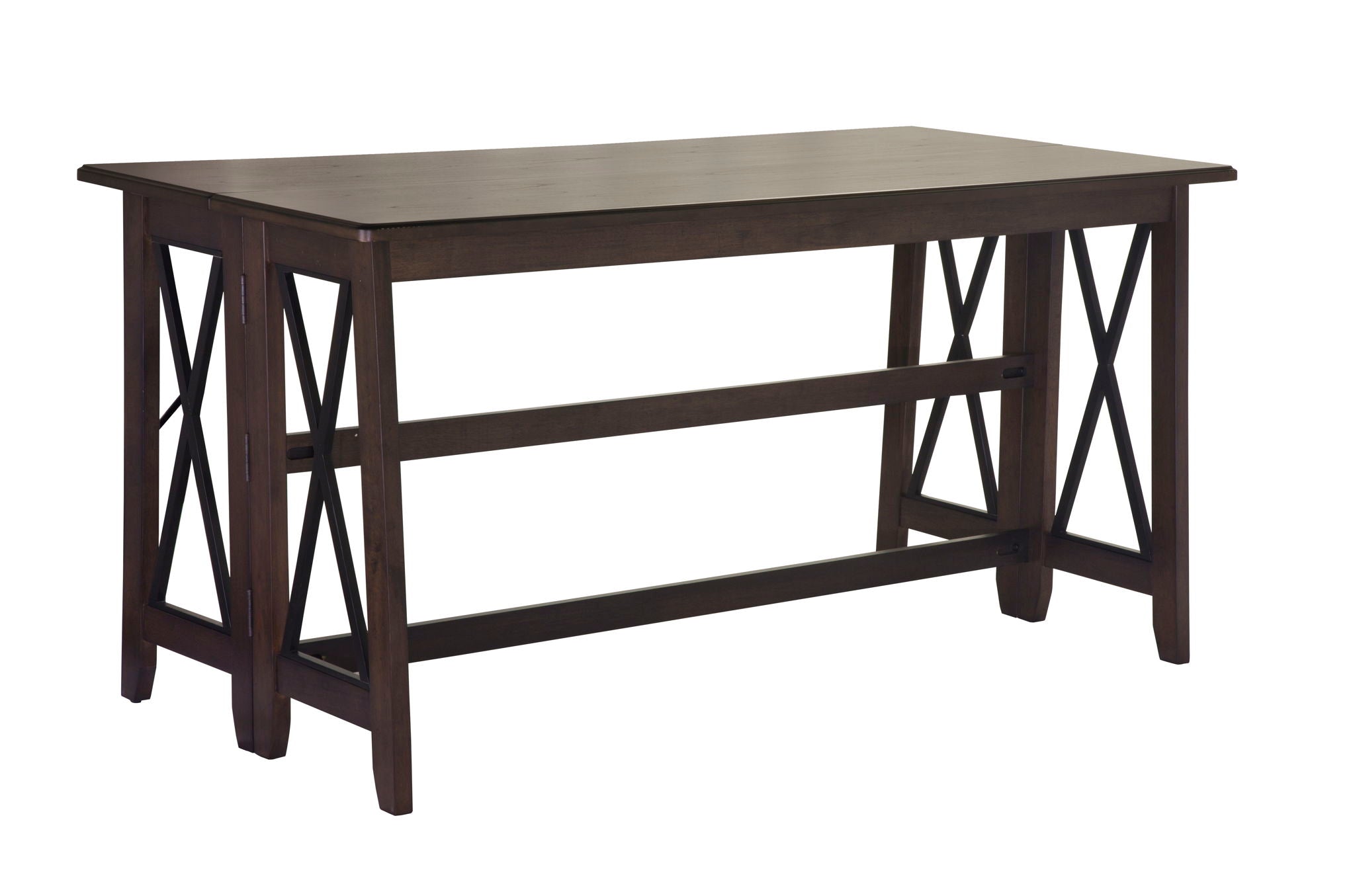 Carmina - 5 Piece Drop Leaf Counter Set - Dark Brown