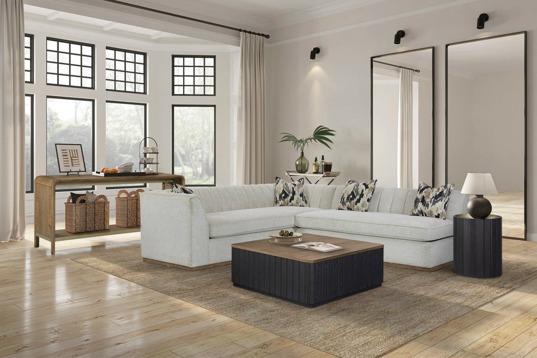 Elure - Channel Accent Table - Peppercorn