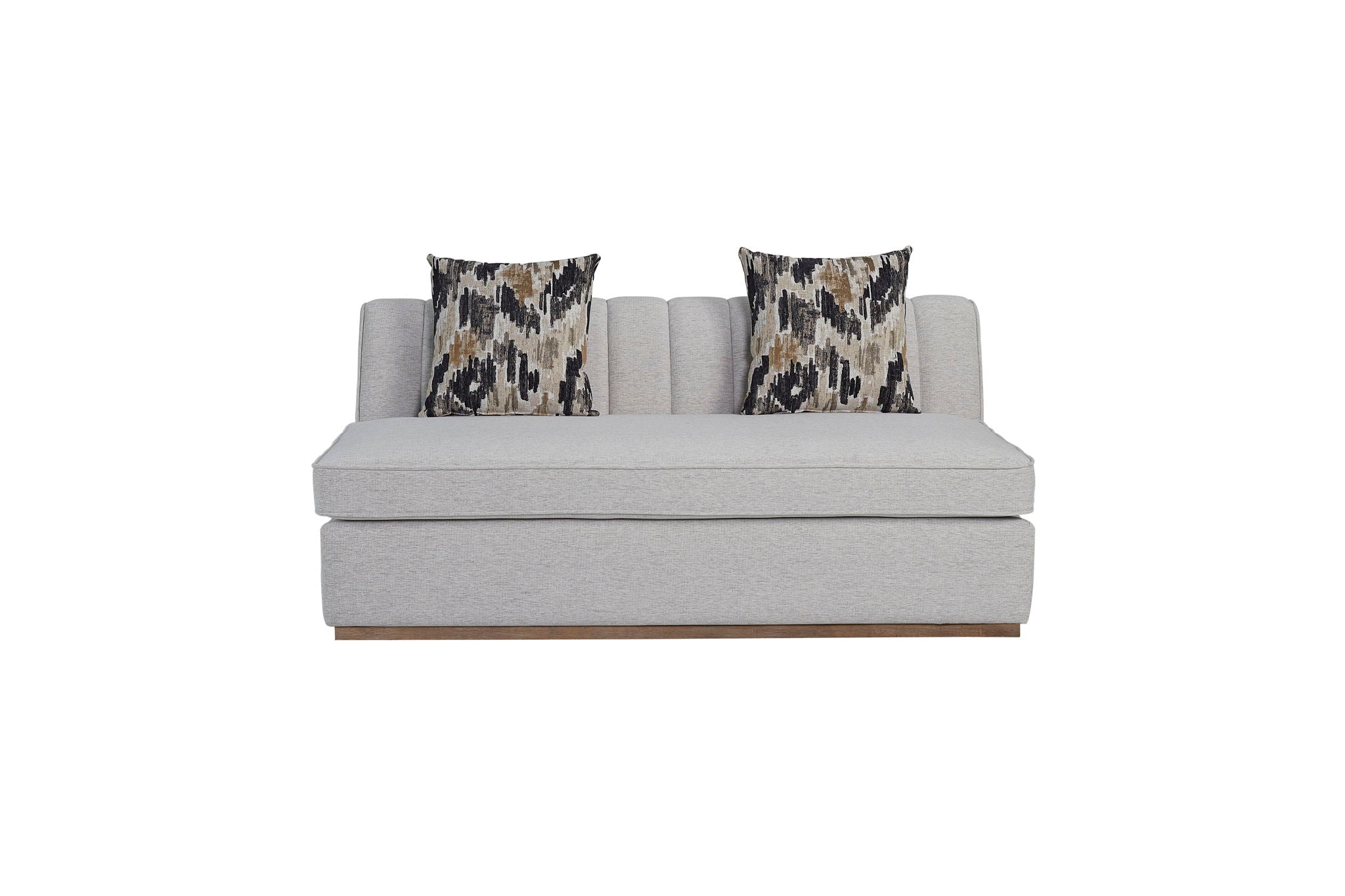 Elure - Channel Loveseat - Pearl Silver