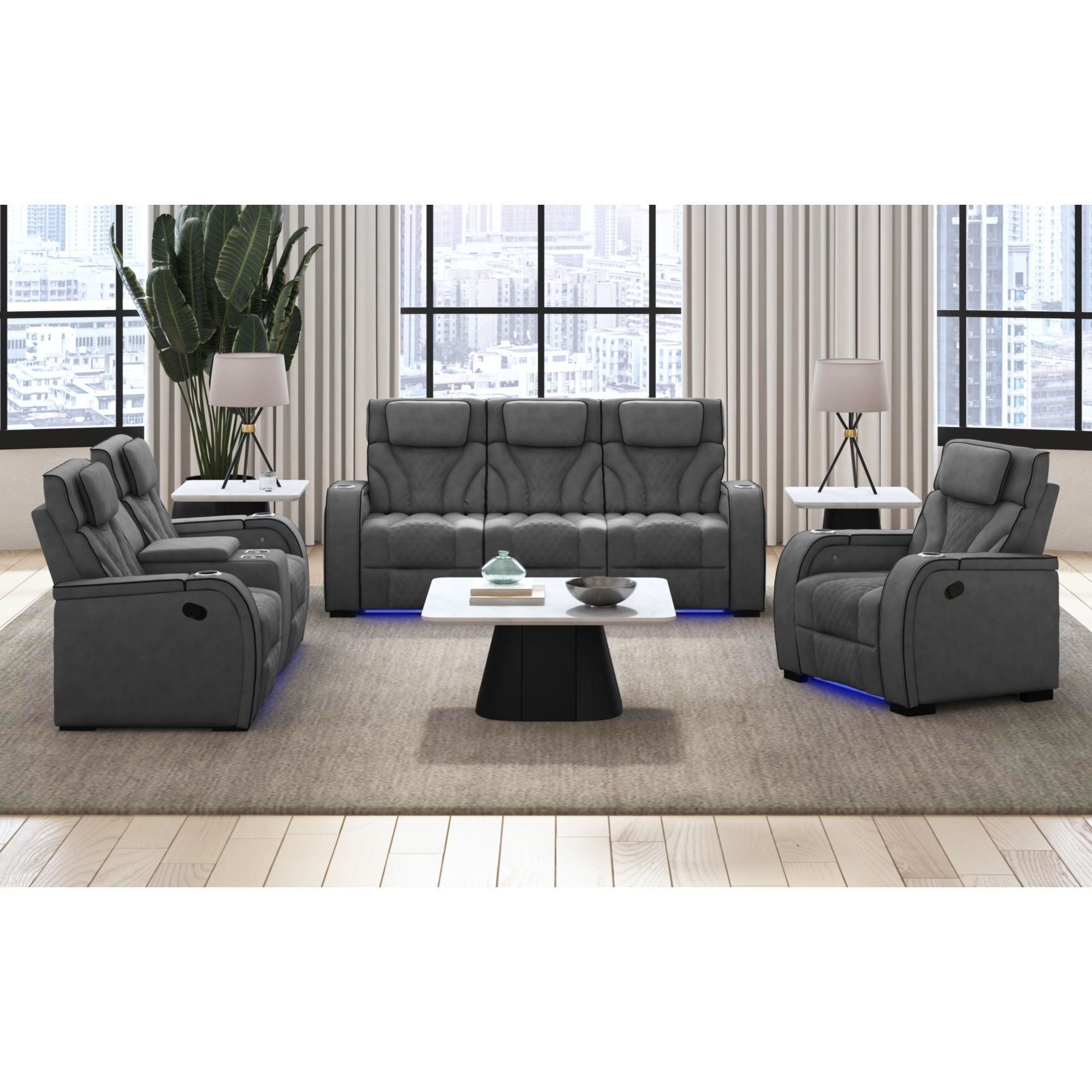 Blitz - Motion Sofa With DDT, Reading Light, Wireless Charger And LED