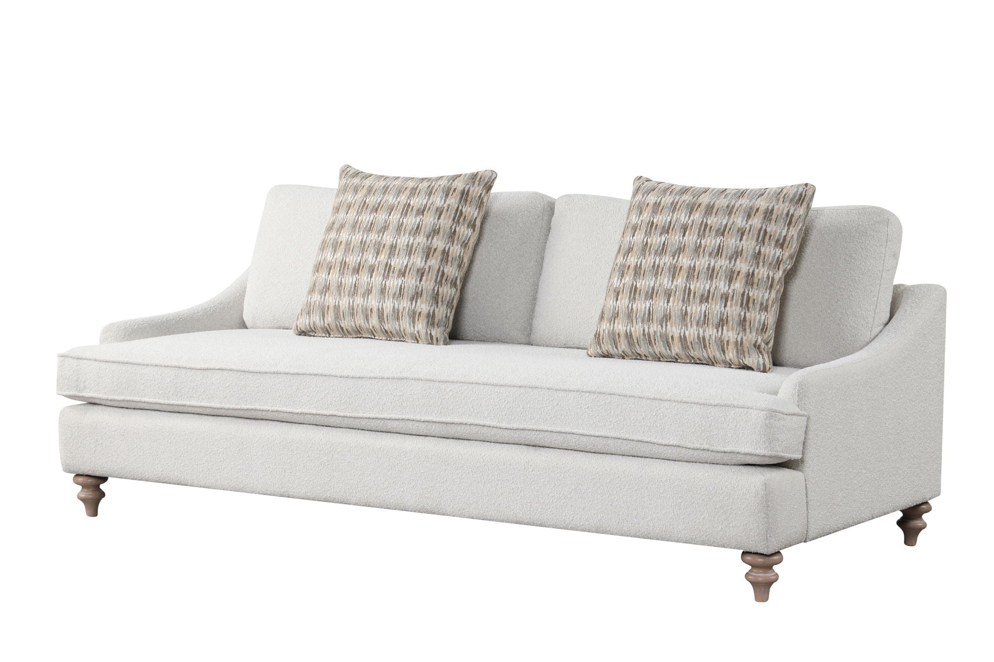 Citrus Heights - Sofa With 2 Pillows - White