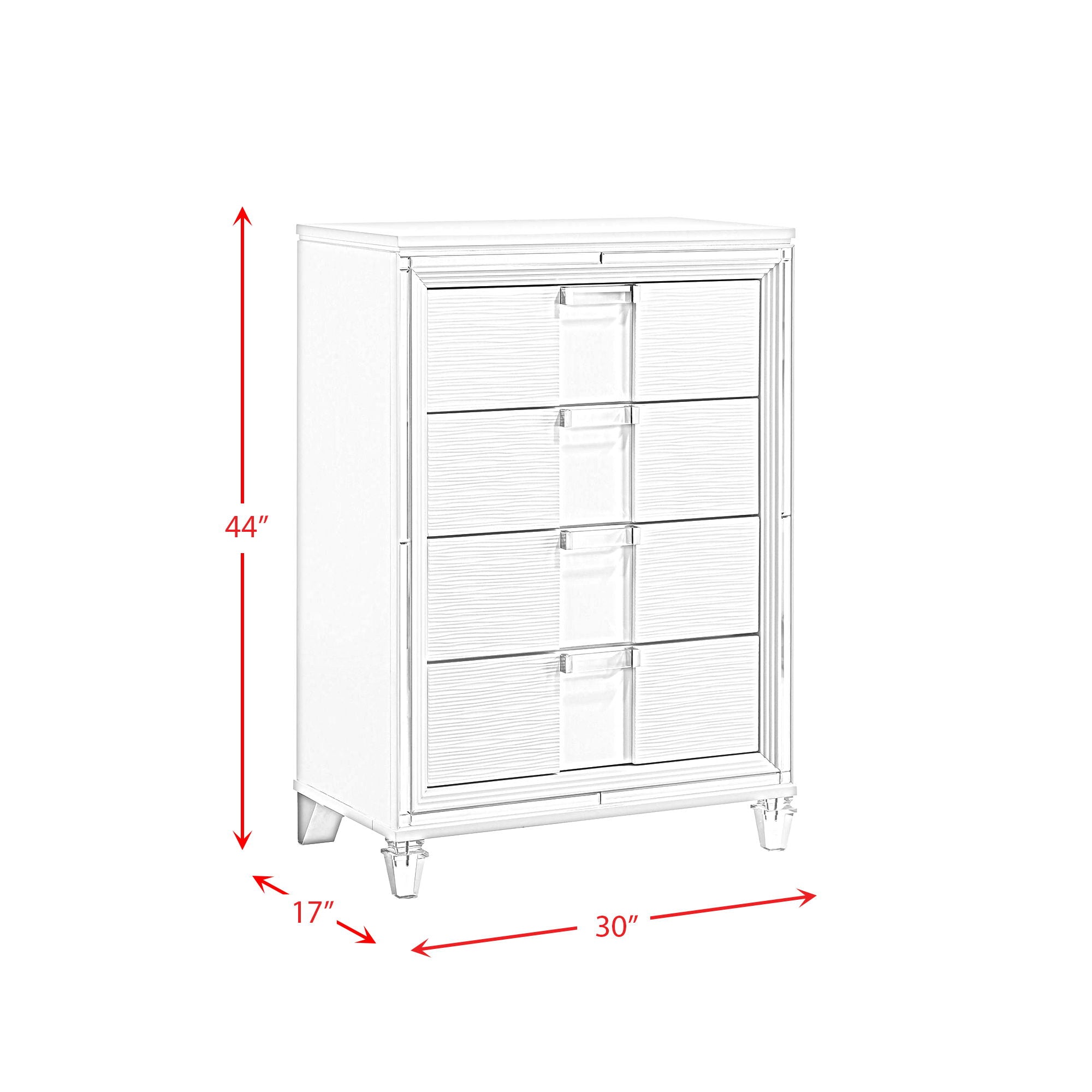 Lindy - Floor Mirror - Glossy White