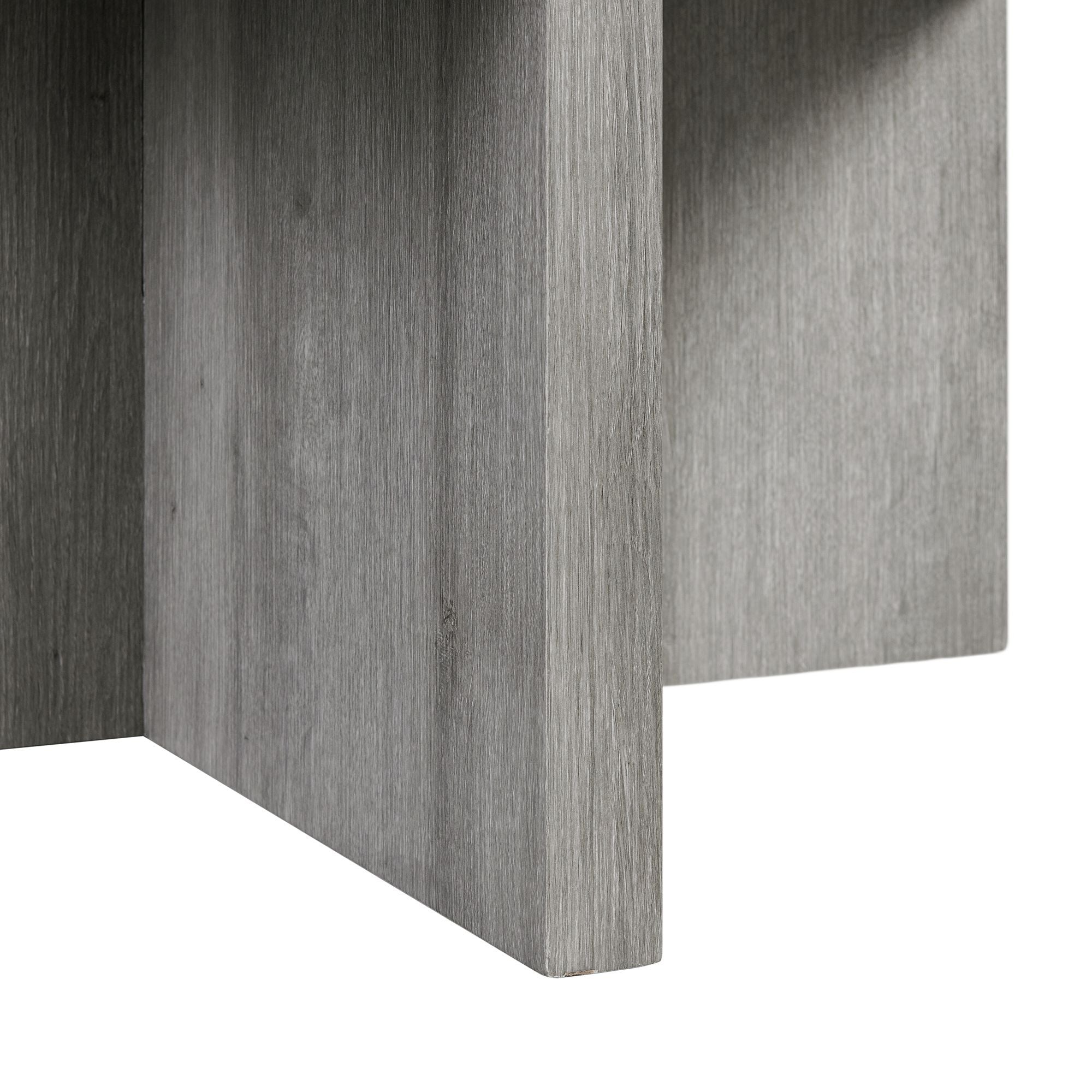 Uster - Coffee Table With Four Storage Stools - Gray