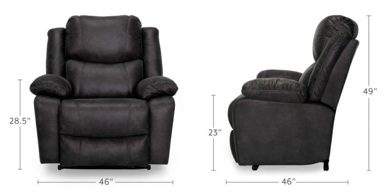 9534 Caesar 500 lb. Westview Slate Fabric Recliner by Franklin