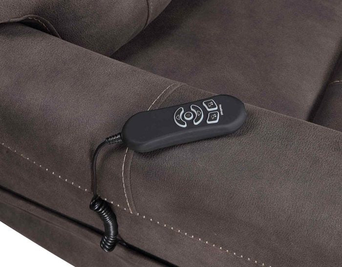 Brisbane Power Lift Chair w/Three Heat Zones, Stone by Steve Silver