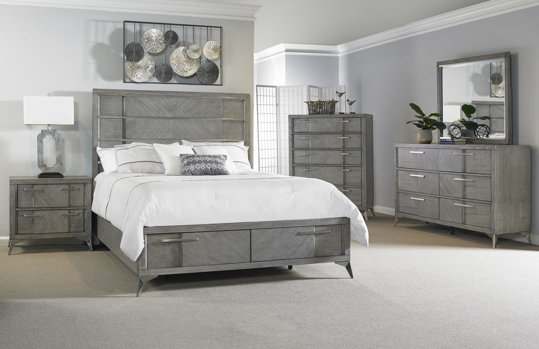 Aries - 5 Drawer Chest - Gray