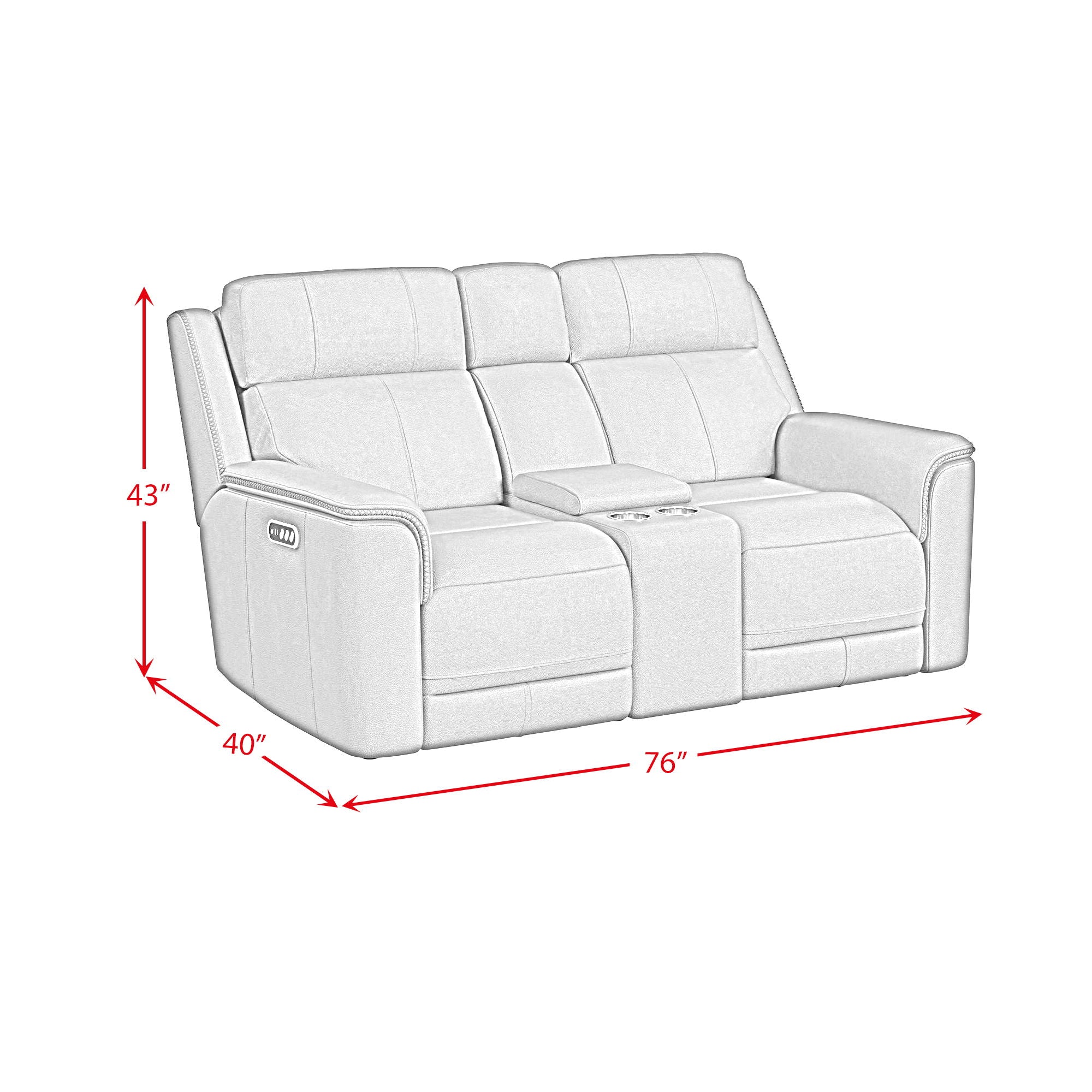 Mustang - P3 Loveseat With Console