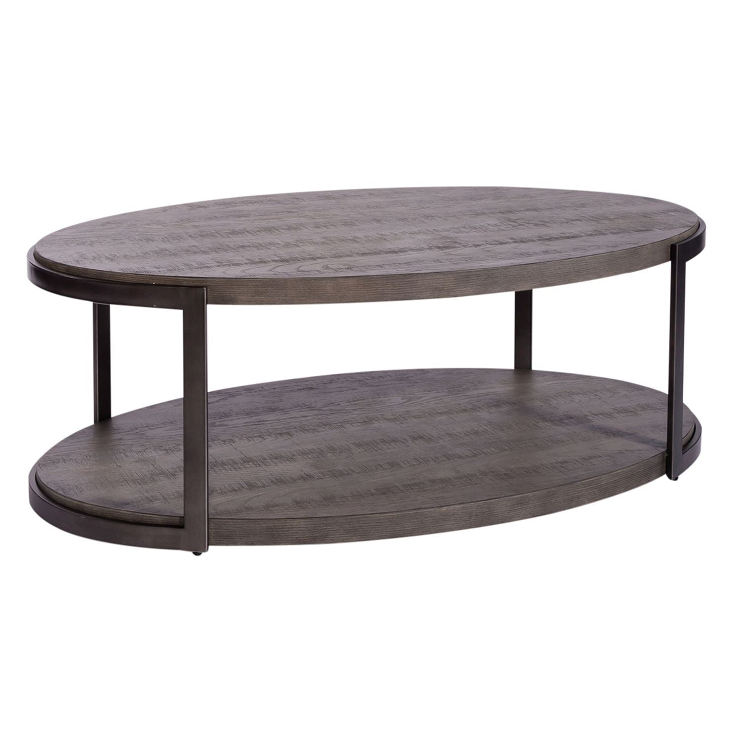 Modern View - 3 Piece Table Set (1 Oval Cocktail Table 2 End Tables) - Dark Gray
