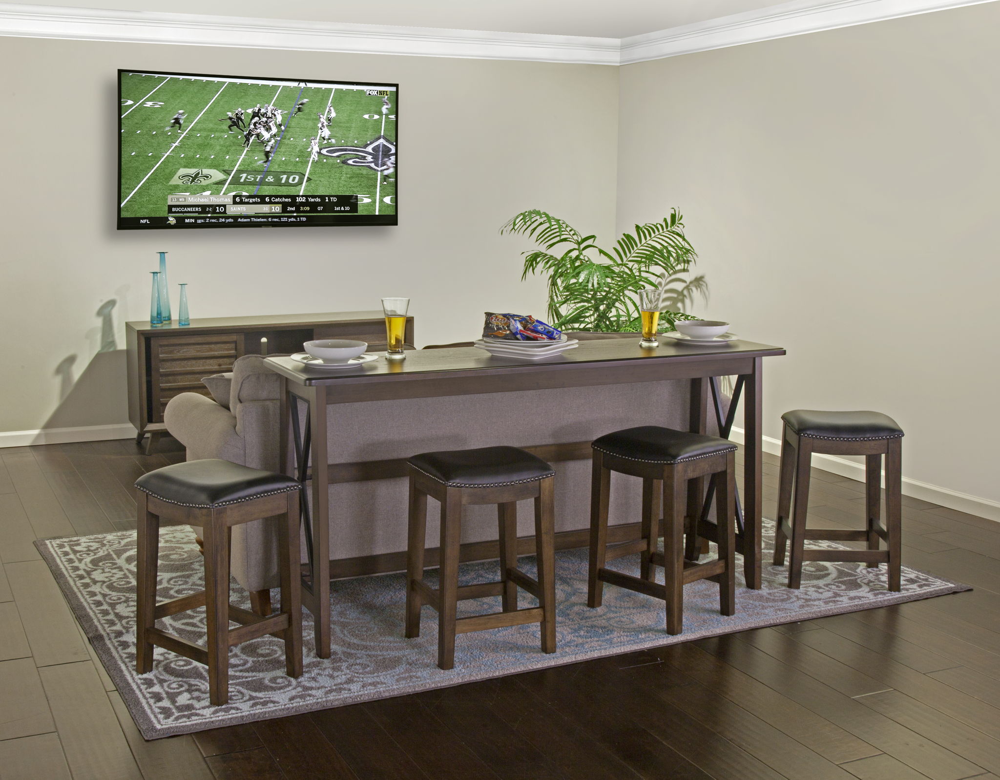 Carmina - Stool (Set of 2) - Dark Brown / Black