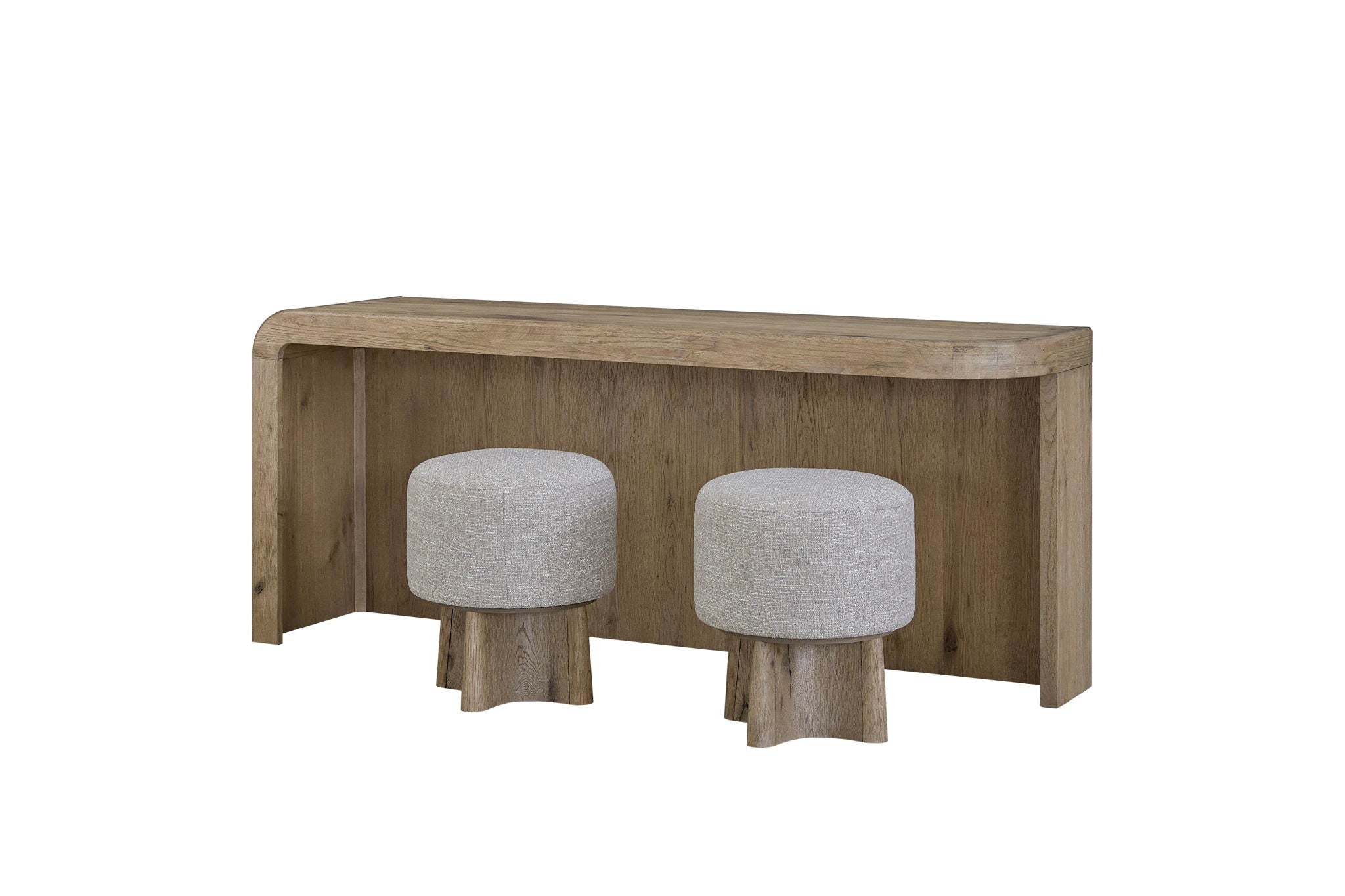 Pagosa - Entertainment Console & Stools - English Knotty Oak