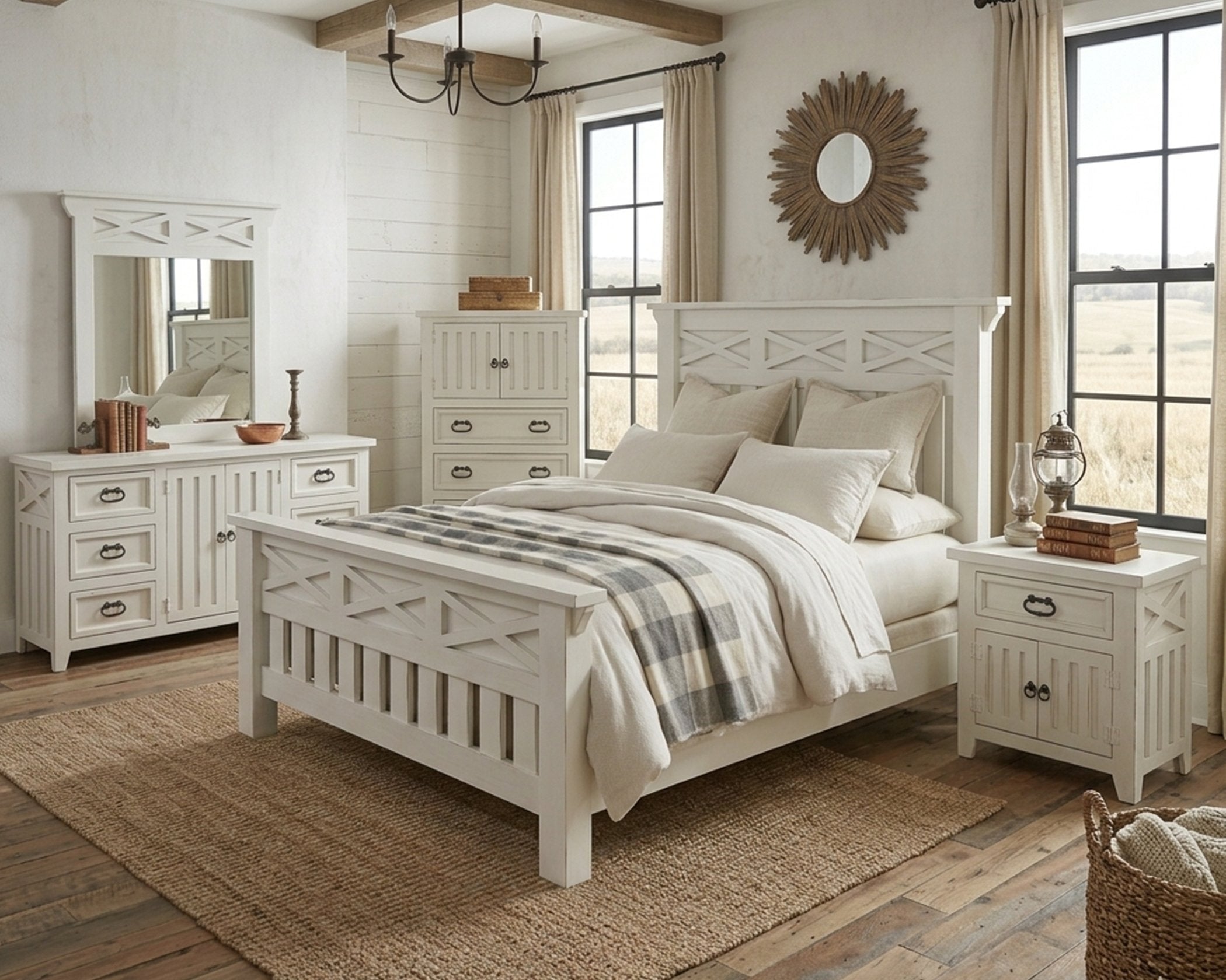 Crossbuck White Bedroom Set